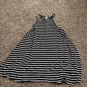 Old Navy Black and White Striped mini dress